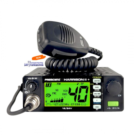 President Harrison II Plus ASC 12/24V AM/FM CB-Funkgerät